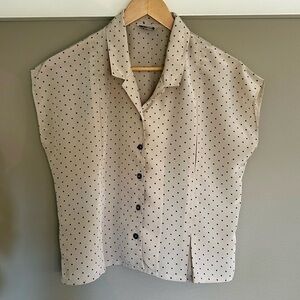 [EUC] Vintage | PASTEL HOUSE | Women’s Polka dots blouse | Size Medium/Large